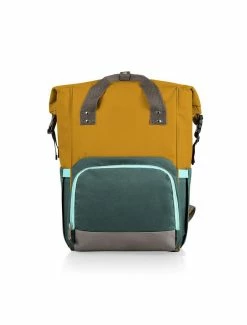 Backpacks On The Go Roll-Top Mustard Cooler Backpack