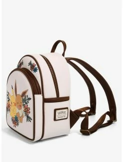 Backpacks Loungefly Pokémon Pikachu & Eevee Floral Mini Backpack - BoxLunch Exclusive -BoxLunch Shop 14140296 av2