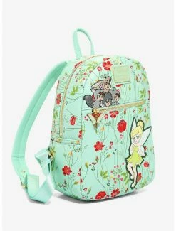 Backpacks Loungefly Disney Peter Pan Tinkerbell & Lost Boys Floral Mini Backpack -BoxLunch Shop 15766998 av1