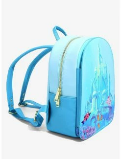 Backpacks Loungefly Disney The Little Mermaid Castle Mini Backpack - BoxLunch Exclusive -BoxLunch Shop 16051436 av2