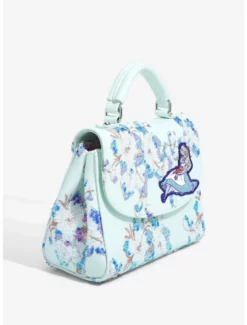 Alternative view of Matching Sets Loungefly Disney Alice In Wonderland Alice & Dinah Floral Sequin Handbag - BoxLunch Exclusive