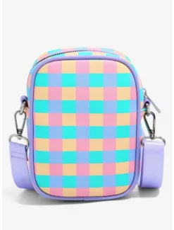 Matching Sets Nintendo Kirby Checkered Floral Pin Collector Crossbody Bag - BoxLunch Exclusive -BoxLunch Shop 16562714 av2