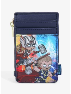 Matching Sets Loungefly Marvel Thor: Love And Thunder Chibi Mighty Thor & Thor Cardholder - BoxLunch Exclusive