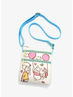 Matching Sets Loungefly Disney Winnie The Pooh Piglet & Pooh With Balloons Sketch Crossbody Bag - BoxLunch Exclusive