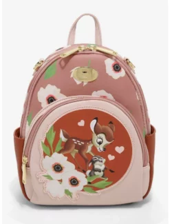 Backpacks Disney Bambi Thumper & Bambi Watercolor Circle Portrait Convertible Mini Backpack - BoxLunch Exclusive