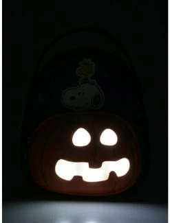 Backpacks Peanuts Snoopy & Woodstock The Great Pumpkin Convertible Light-Up Mini Backpack - BoxLunch Exclusive -BoxLunch Shop 17669782 av1