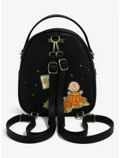 Backpacks Peanuts Snoopy & Woodstock The Great Pumpkin Convertible Light-Up Mini Backpack - BoxLunch Exclusive -BoxLunch Shop 17669782 av3