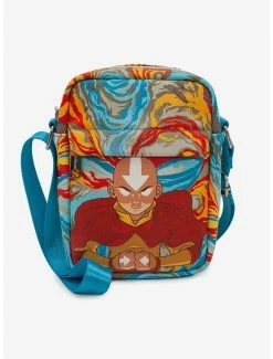 Crossbody Bags Avatar: The Last Airbender Aang Meditating Vegan Leather Crossbody Bag