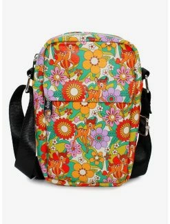 Crossbody Bags Disney Bambi Floral Vegan Leather Crossbody Bag