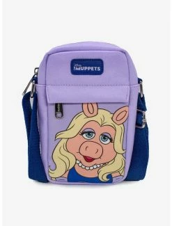 Crossbody Bags Disney The Muppets Miss Piggy Lavender Vegan Leather Crossbody Bag