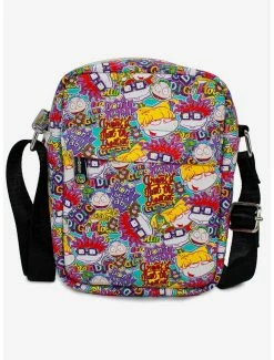 Crossbody Bags Nickelodeon Rugrats Collage Vegan Leather Crossbody Bag