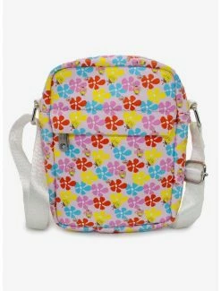 Crossbody Bags SpongeBob SquarePants Floral Vegan Leather Crossbody Bag