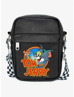 Crossbody Bags Tom And Jerry Logo Vegan Leather Crossbody Bag