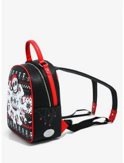 Backpacks Our Universe Disney The Nightmare Before Christmas Jack Skellington Christmas Sweater Mini Backpack - BoxLunch Exclusive -BoxLunch Shop 18810636 av3