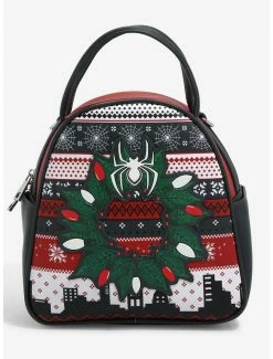 Crossbody Bags Marvel Spider-Man Christmas Sweater Mini Backpack - BoxLunch Exclusive