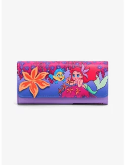 Matching Sets Disney The Little Mermaid Ariel & Flounder Floral Wallet - BoxLunch Exclusive